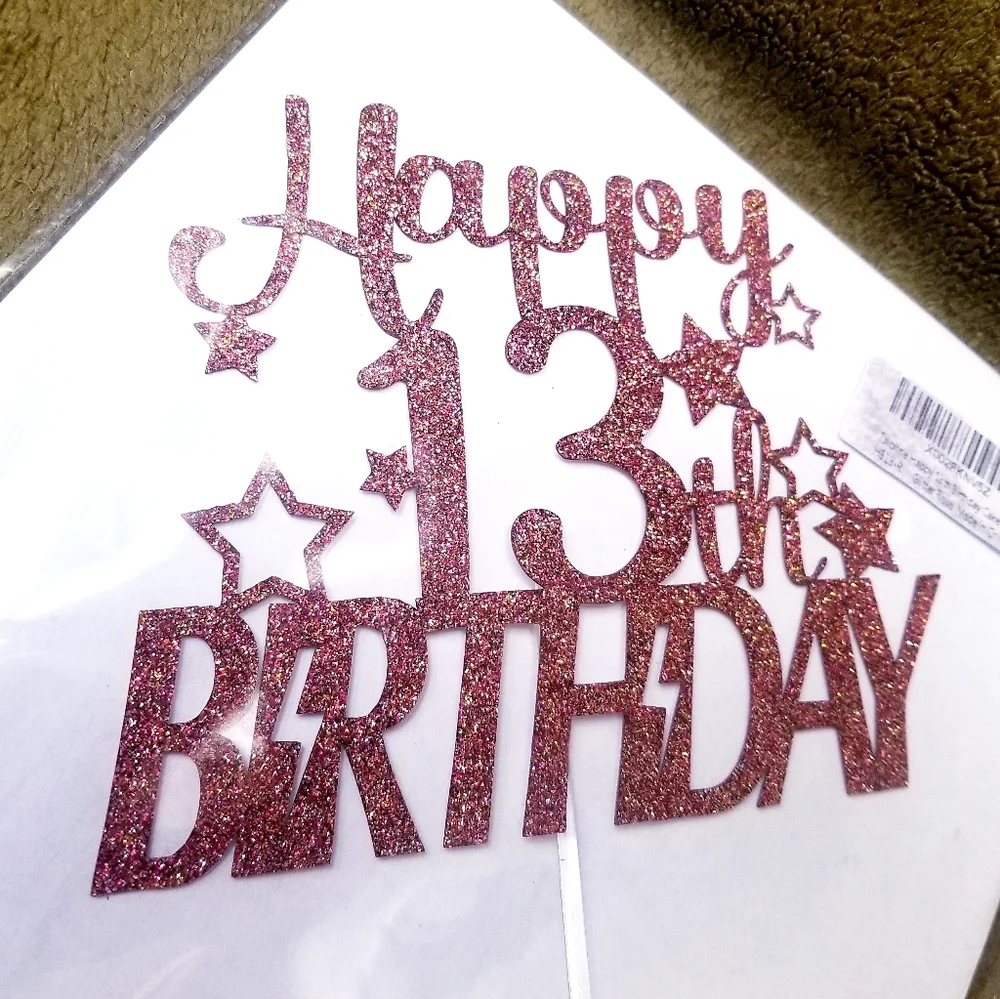 Happy 13th Birthday Cake Topper